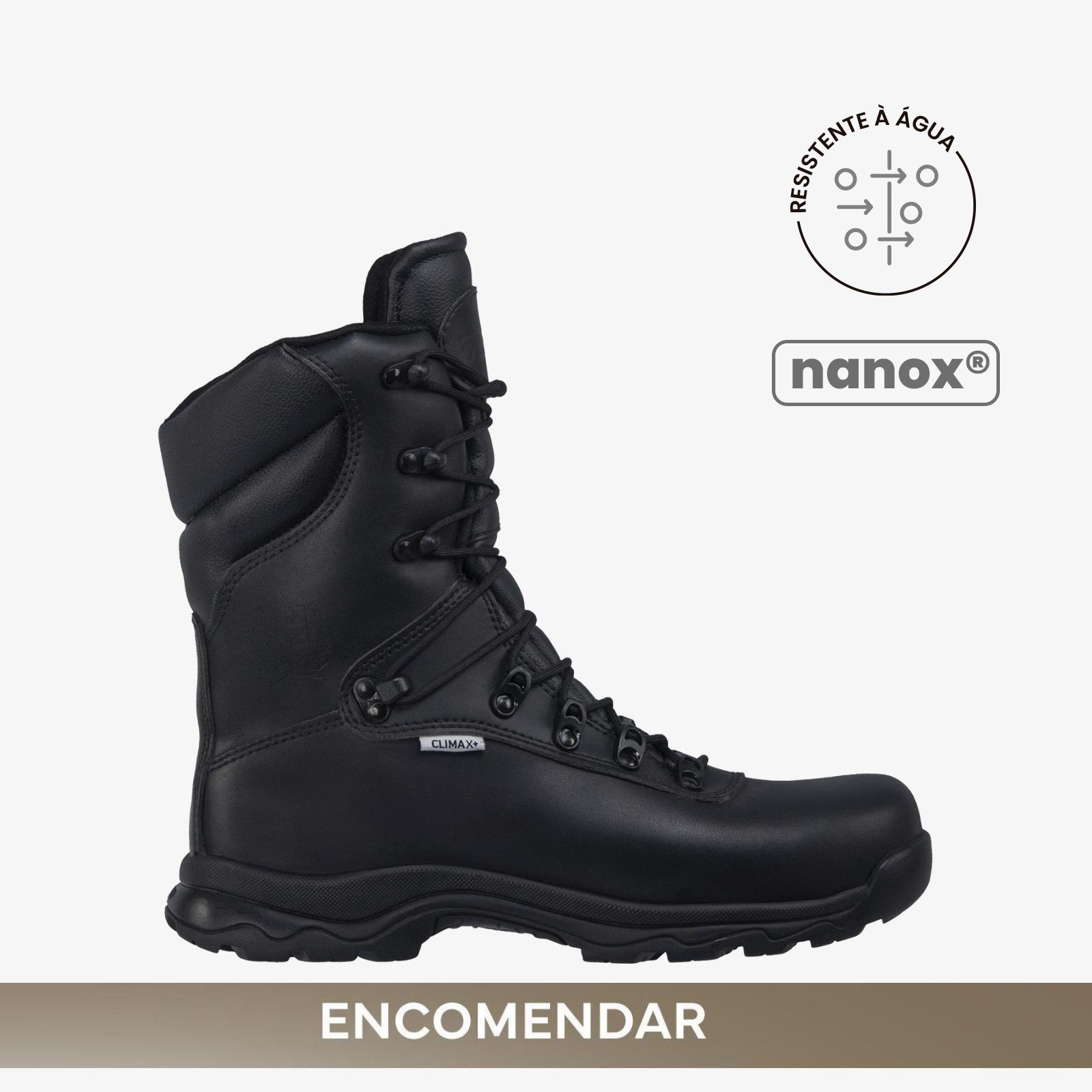 Coturno Padrão PMSC - Preto - Padrão PMSC - Resistente à Água - Encomendar