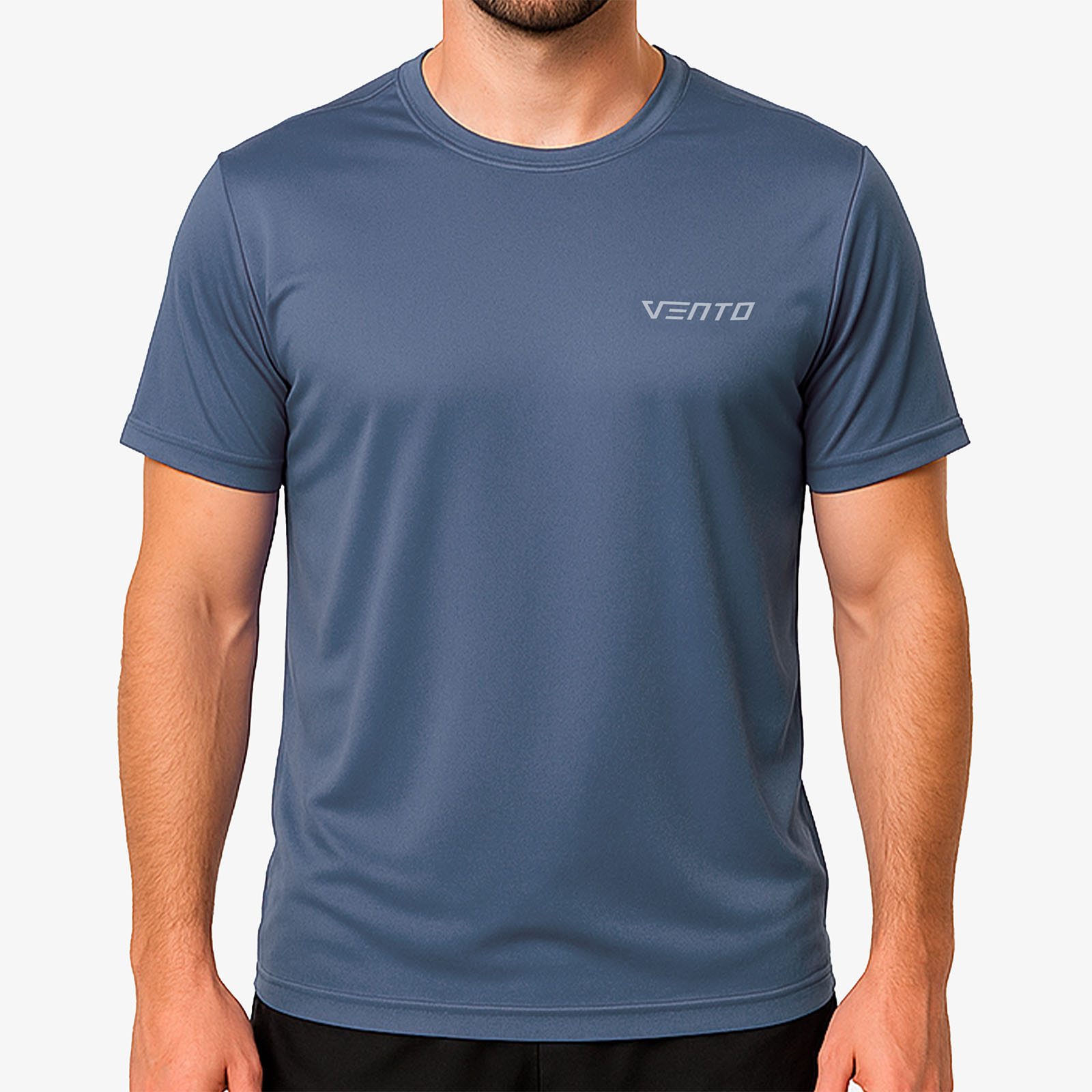 Camiseta em Poliamida Masculino azul escuro