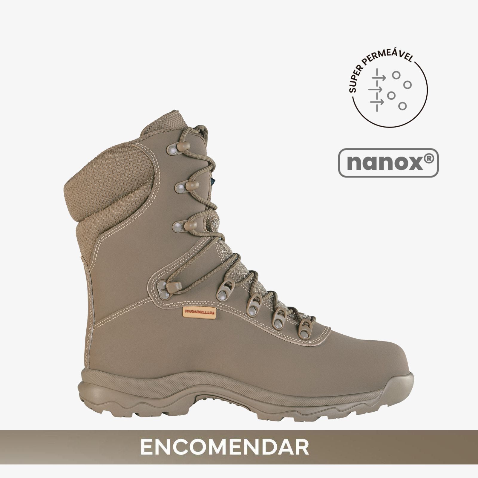 Coturno Elite Climax Caqui — Nanox — Super Permeável — Encomendar